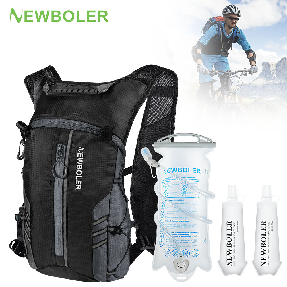 Running Hydration Vest - กระเป๋าเป้สะพายหลังสำหรับวิ่งพร้อมขวดน้ำ กระเป๋าใส่น้ำสำหรับวิ่งจ๊อกกิ้ง ปั่นจักรยาน วิ่งมาราธอน และเดินป่า น้ำหนักเบา