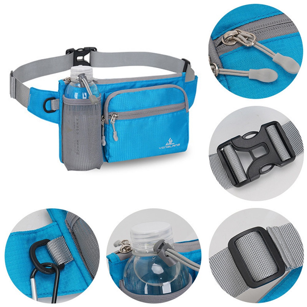 Running Gear Gym - ขวดน้ำน้ำหนักเบาเข็มขัดวิ่งสำหรับผู้ชายผู้หญิงกระเป๋าคาดเอวสำหรับใส่น้ำอุปกรณ์ออกกำลังกายกีฬาฟิตเนสกระเป๋าคาดเอวมาราธอน AVA363