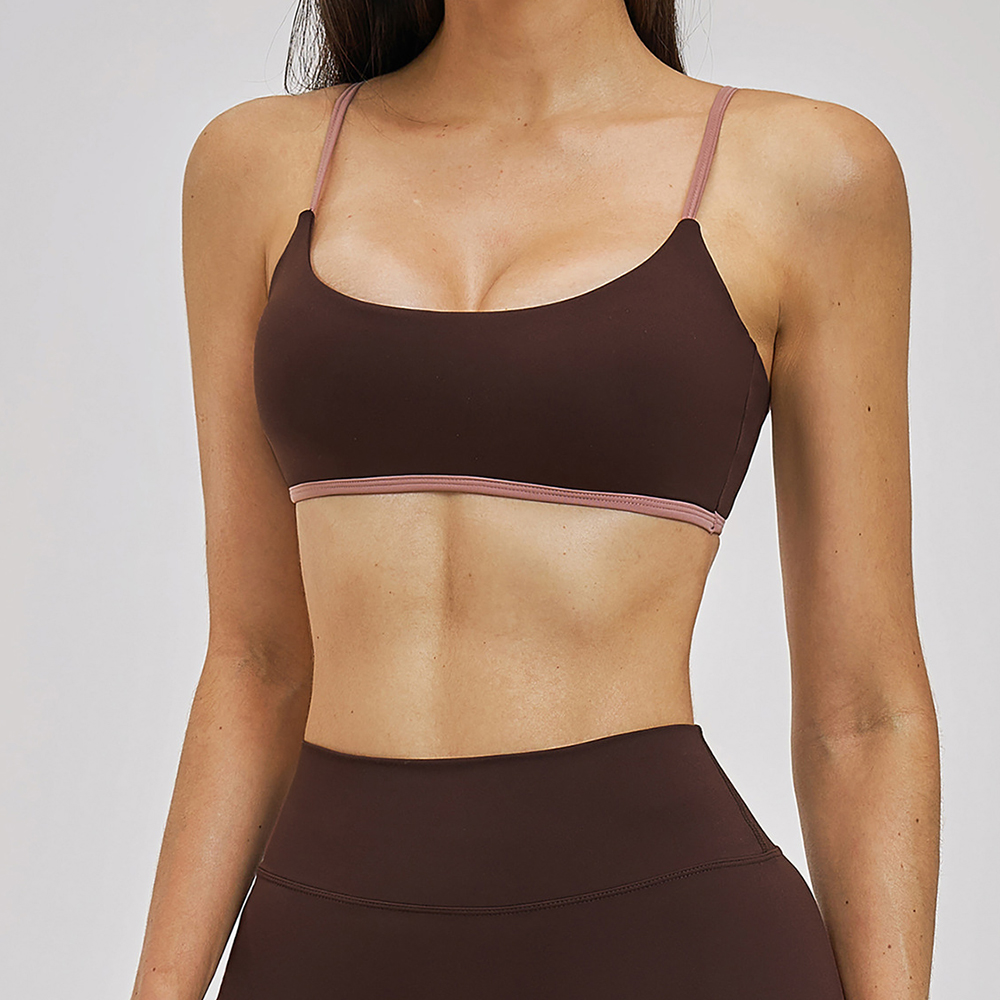 Running Gear Vest - เสื้อชั้นในกีฬาผู้หญิงแบบเซ็กซี่ ยกทรงออกกำลังกาย โยคะ บรา ชุดชั้นในกีฬา เสื้อชั้นในระบายอากาศสำหรับวิ่ง