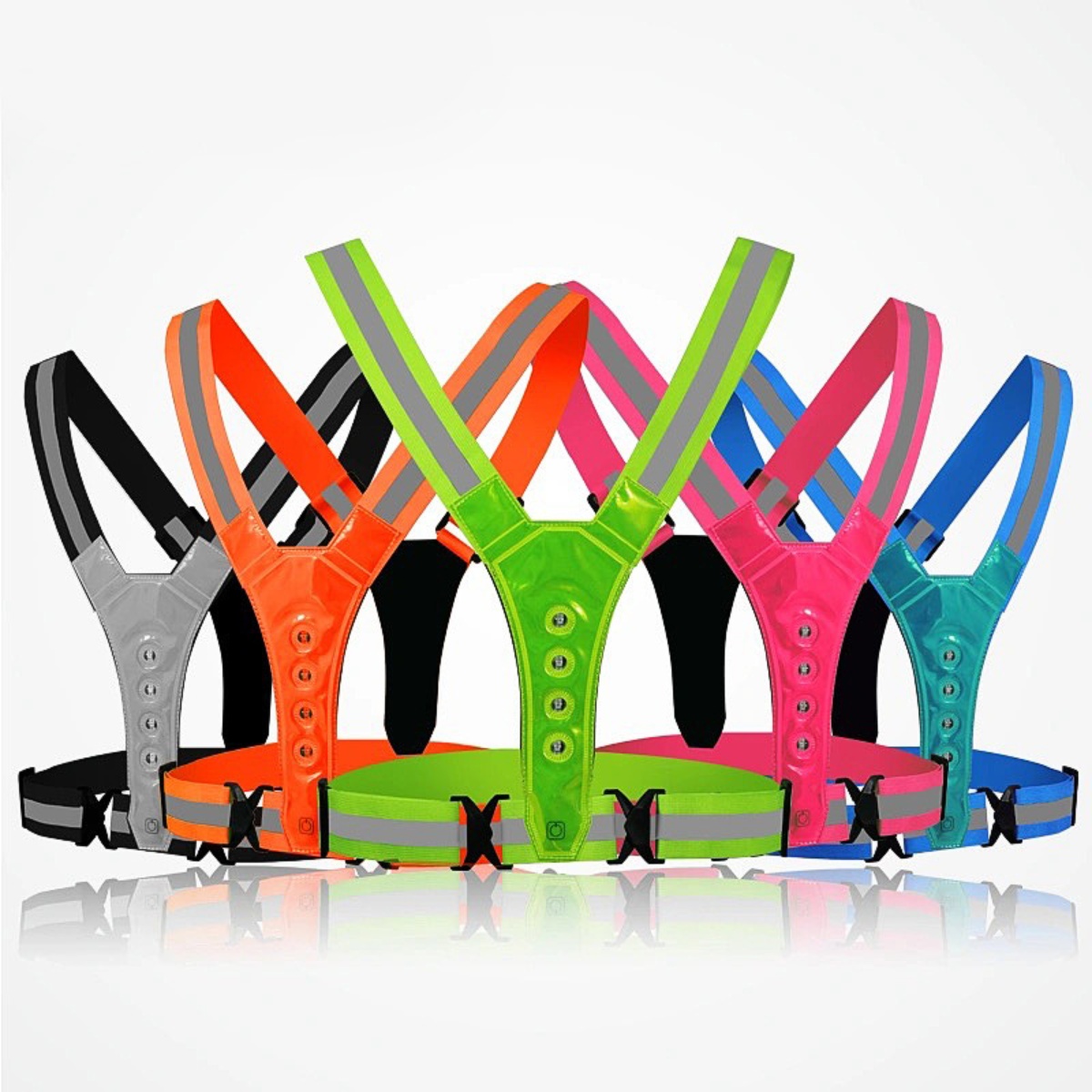 Running Gear Autumn - เสื้อกั๊กความปลอดภัยในการวิ่งและขี่จักรยาน LED แบบปรับได้สําหรับผู้ชายและผู้หญิงอุปกรณ์กีฬาการรักษาความปลอดภัยกลางคืน