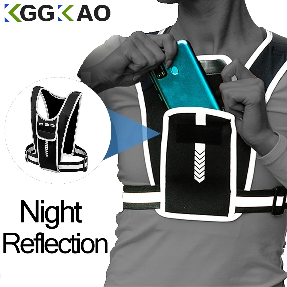 Running Gear Essential - เสื้อกั๊กใส่โทรศัพท์สำหรับผู้ชายและผู้หญิงกันน้ำกระเป๋าใส่กุญแจ & เสื้อกั๊กไฮเดรชั่นสะท้อนแสงอุปกรณ์ออกกำลังกายฟรี