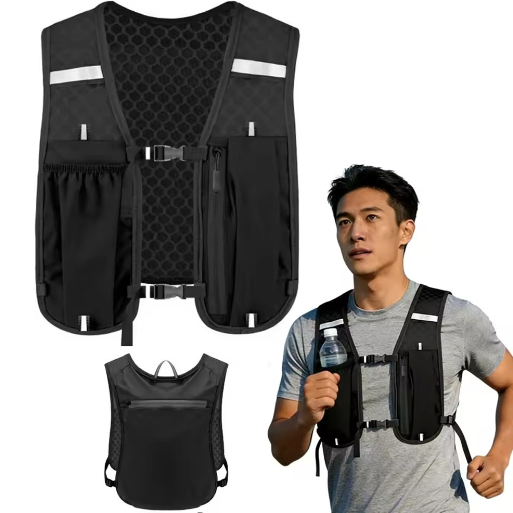 Running Gear Autumn - เสื้อกั๊กใส่ถุงน้ำสำหรับวิ่ง ผู้ชาย ผู้หญิง น้ำหนักเบา ระบายอากาศได้ดี เหมาะสำหรับเดินป่า