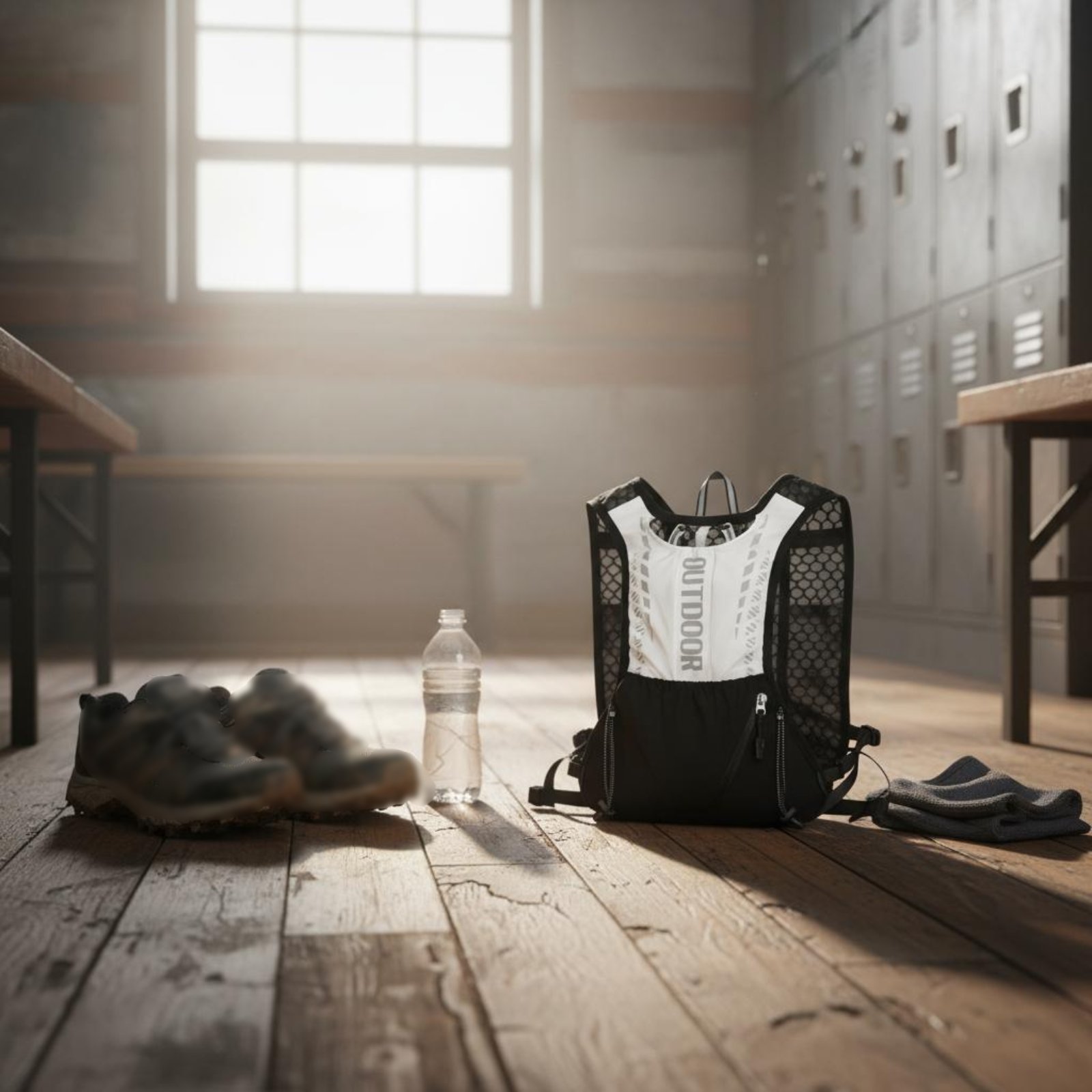Running Gear Vest - เสื้อกั๊กใส่น้ำสำหรับวิ่งระยะไกล น้ำหนักเบา เหมาะสำหรับวิ่งเทรล อุปกรณ์กลางแจ้ง ดีไซน์กระเป๋าหลายช่อง