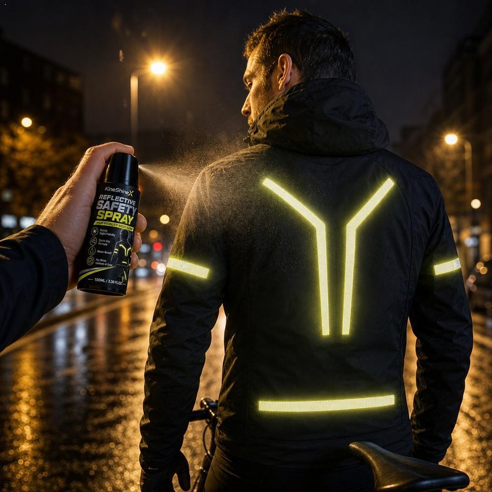Running Gear Reflective - สเปรย์สะท้อนแสงกลางคืนเพื่อความปลอดภัย สีเคลือบเพิ่มการมองเห็นสูง สำหรับการปั่นจักรยาน วิ่ง กระเป๋าเป้ หมวกกันน็อค