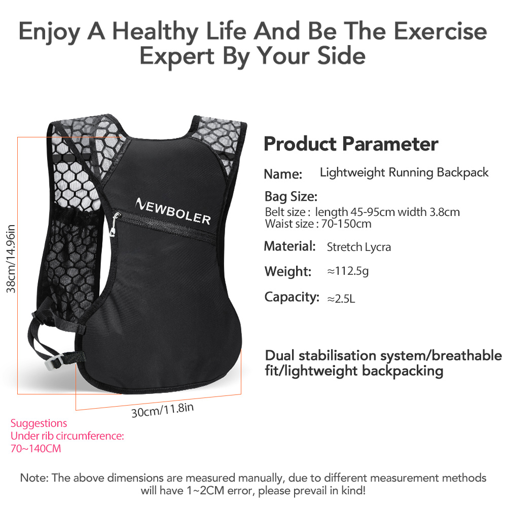 NEWBOLER กระเป๋าเป้สะพายหลังวิ - Running Hydration Vest บทวิจารณ์และราคา