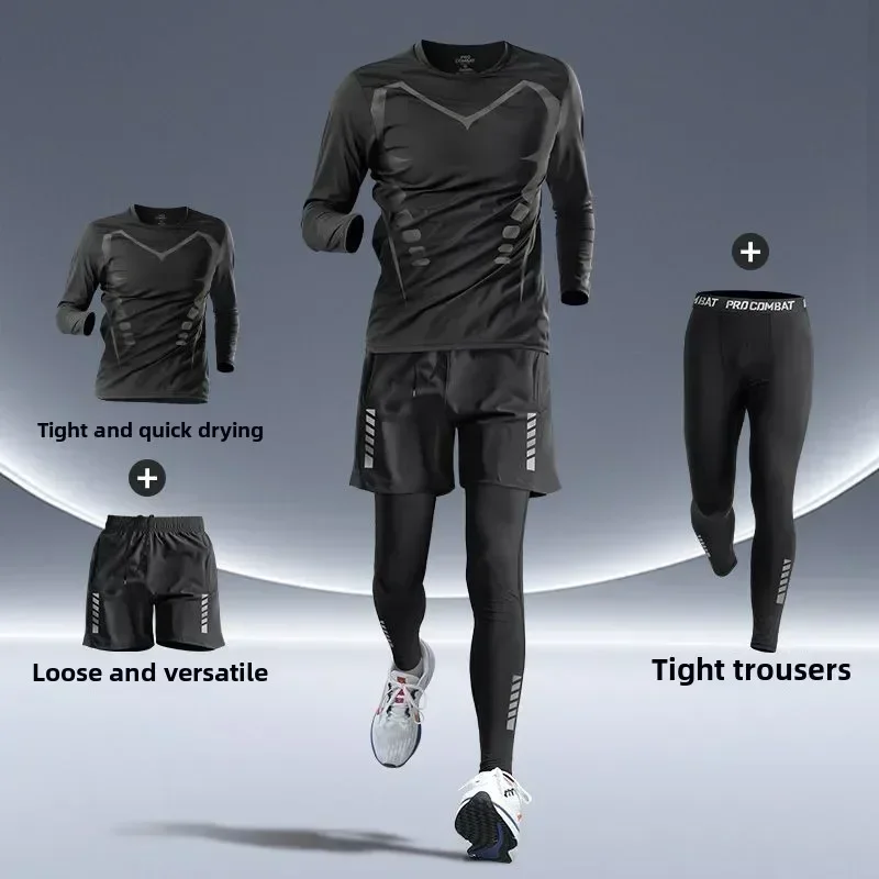 ชุดวิ่งฟิตเนสผู้ชาย แบบรัดรูป  - Running Gear Autumn บทวิจารณ์และราคา