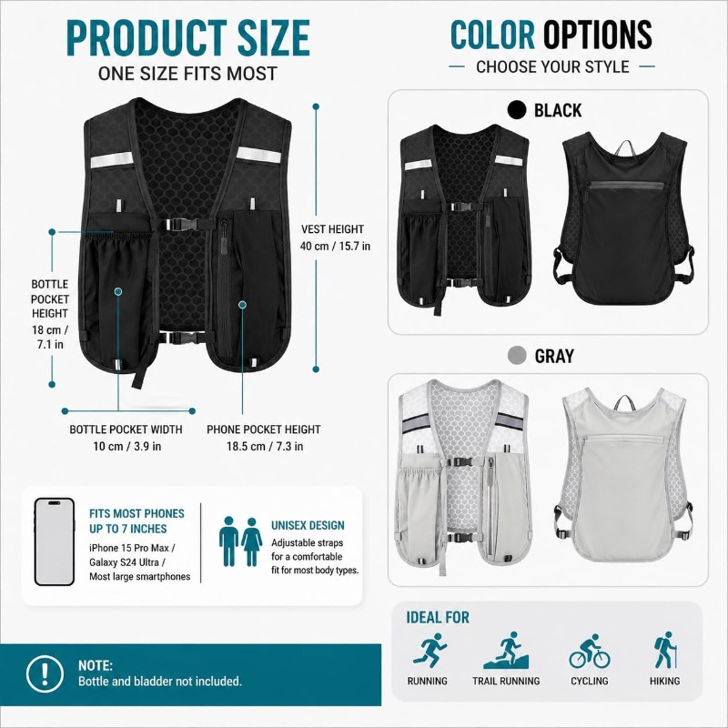 เสื้อกั๊กสะท้อนแสงน้ำหนักเบาสำ - Running Gear Autumn บทวิจารณ์และราคา