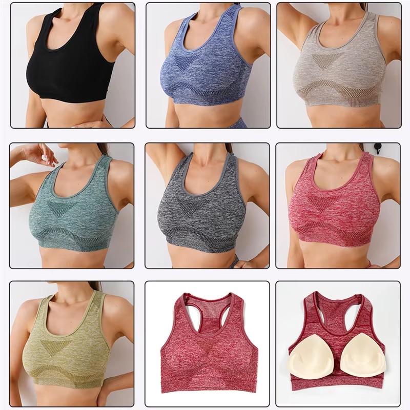 ผู้หญิงกีฬา Bra Top Push Up ฟิ - Running Gear Vest บทวิจารณ์และราคา