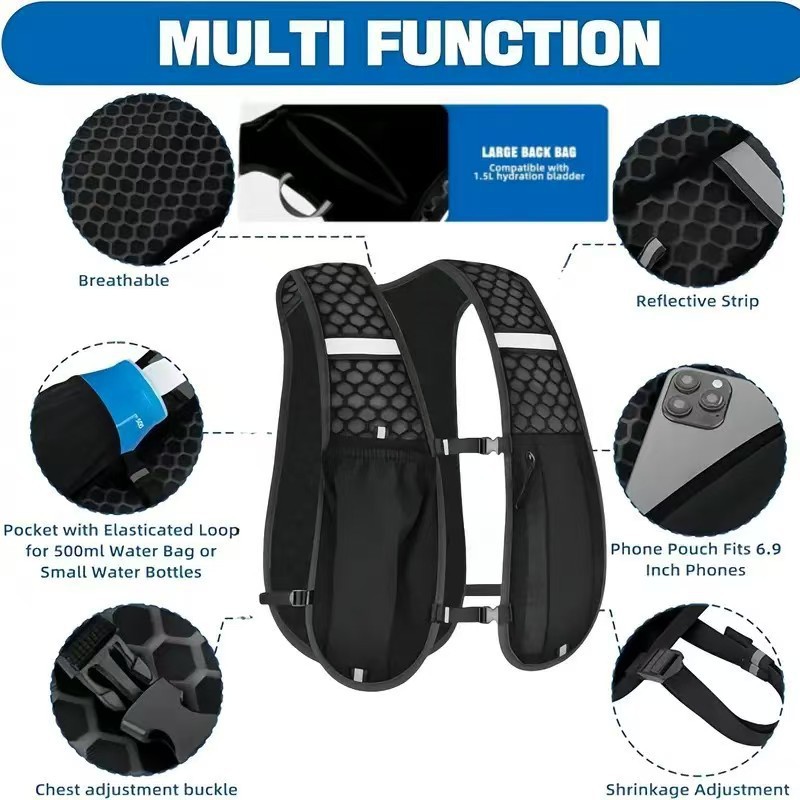 เสื้อกั๊กสำหรับใส่น้ำสำหรับวิ่ - Running Hydration Vest บทวิจารณ์และราคา
