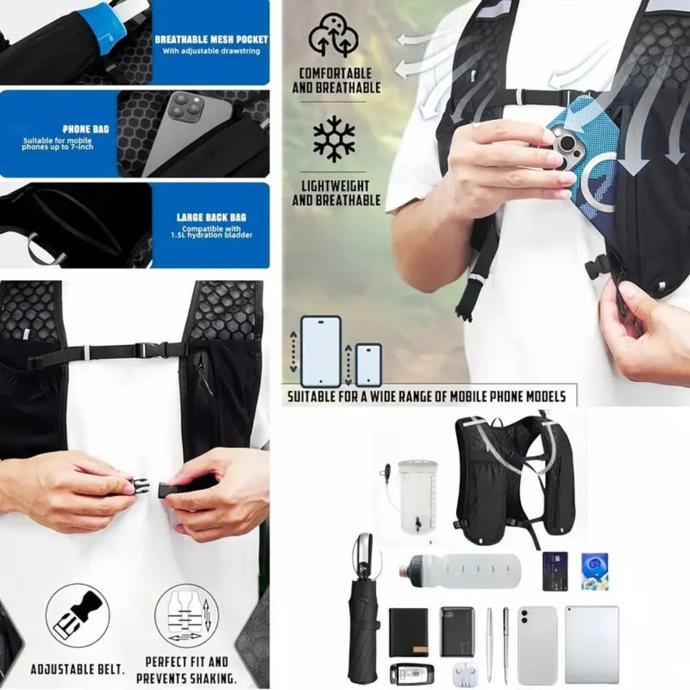 เสื้อกั๊กวิ่งสะท้อนแสงกันน้ำ ร - Running Hydration Vest บทวิจารณ์และราคา