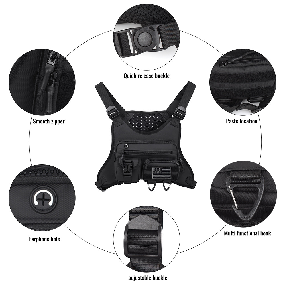 Camping ด้านหน้าเสื้อกั๊กกระเป - Running Gear Vest บทวิจารณ์และราคา
